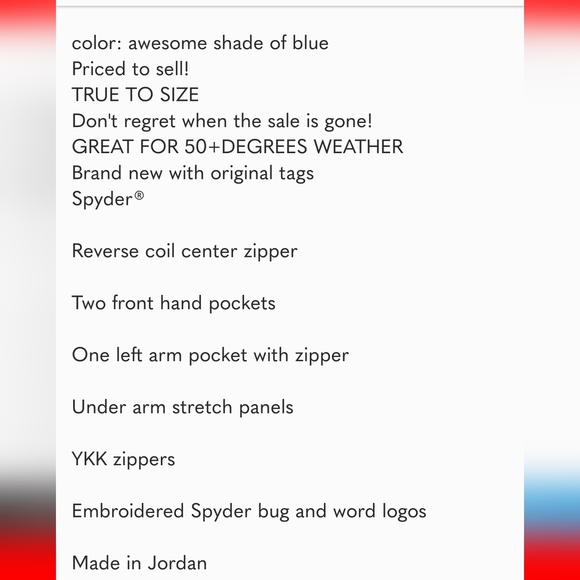 Spyder Men's Empire Jacket nwt stylish full zip - Picture 8 of 9